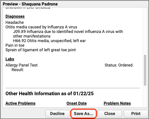 Patient Visit Summary Report PCC Learn