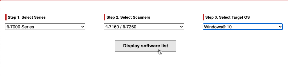 scansnap software does not recognize fujitsu fi 7160