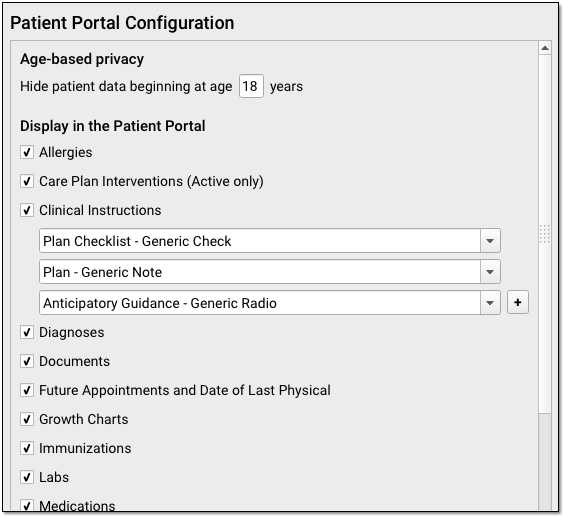 Patient Portal Practice Settings and Configuration - PCC Learn