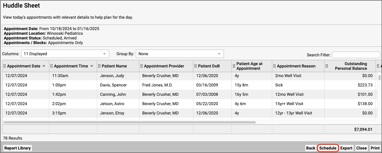 Schedule Reports in PCC EHR PCC Learn