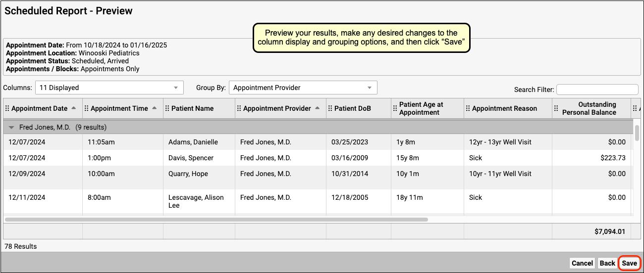 Schedule Reports in PCC EHR PCC Learn