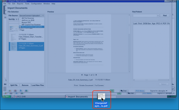 Drag a file over the ScreenConnect window.